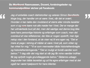 Bo Morthorst Rasmusssen, Docent, forskningsleder og kommunalpolikker skriver på Facebook